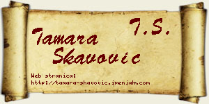 Tamara Škavović vizit kartica